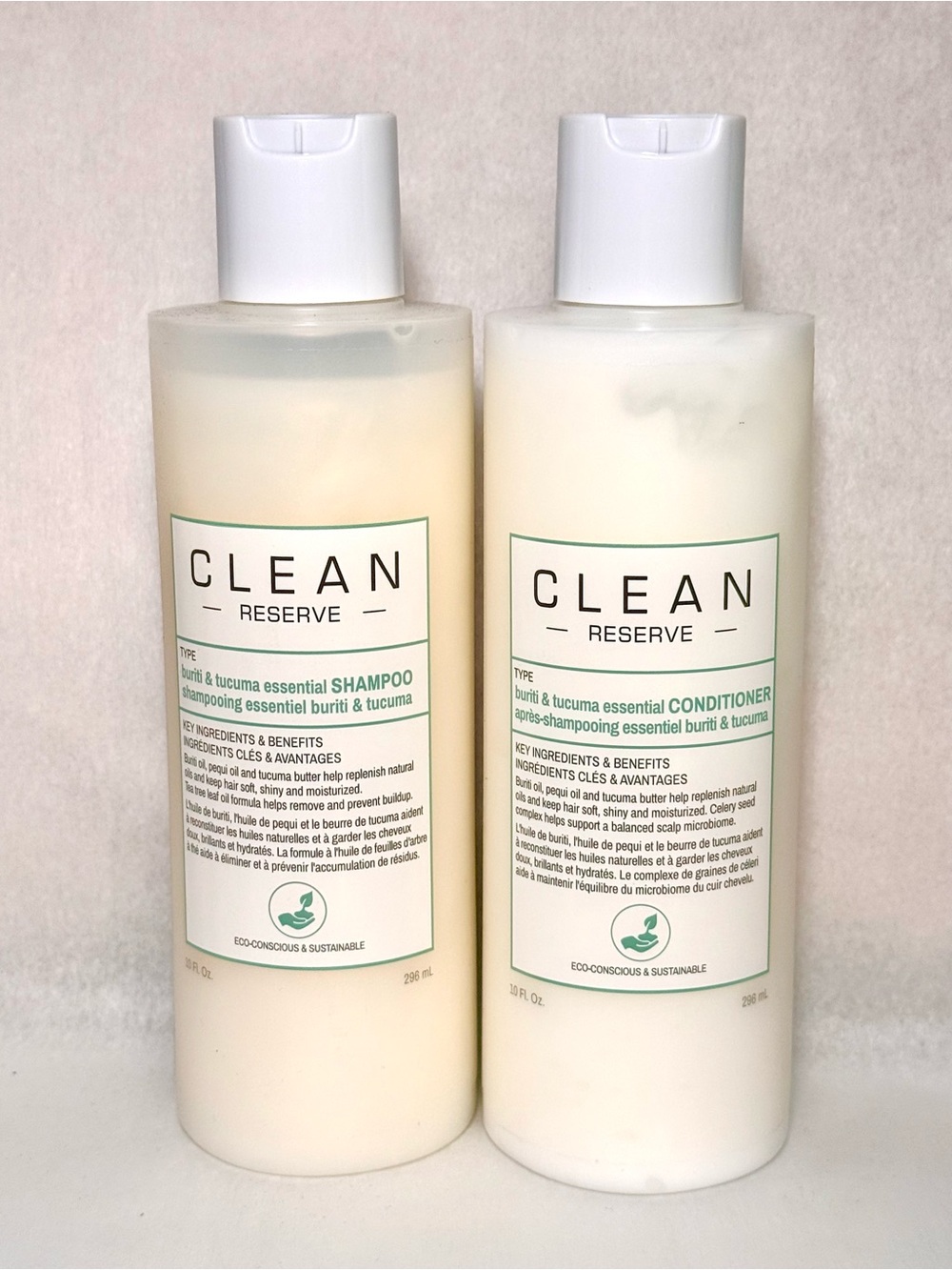CLEAN Reserve Buriti & Tucuma Shampoo + Conditioner Set - sealed